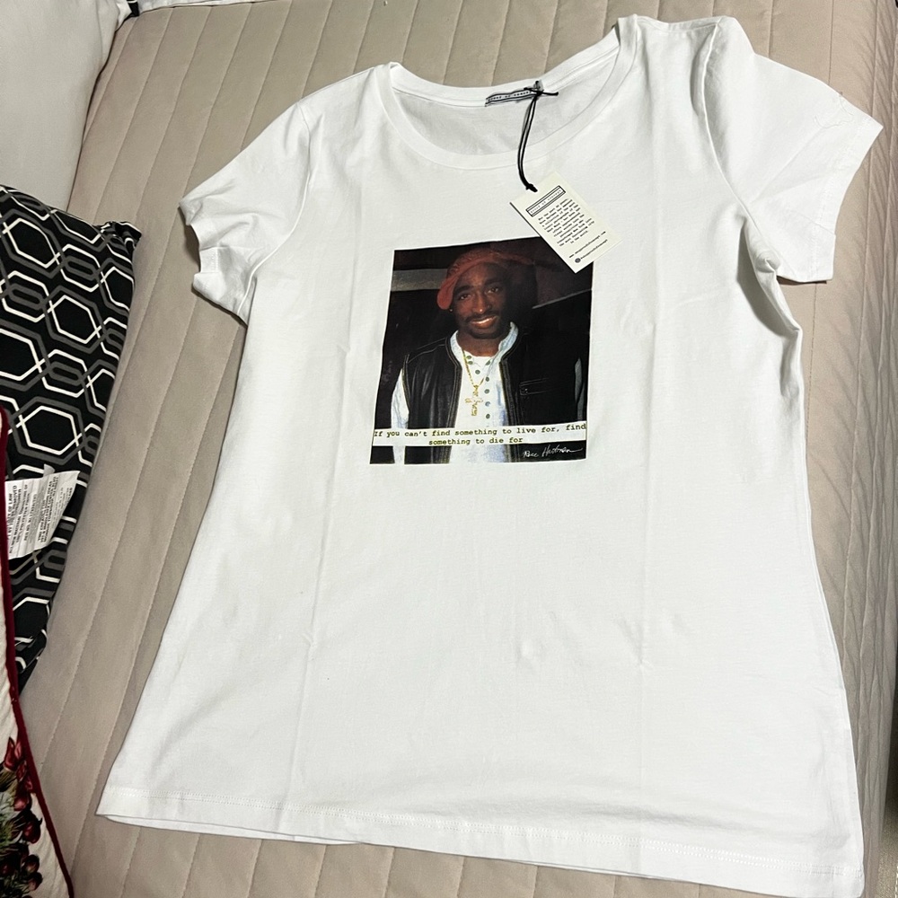 PROOF OF CONCEPT TUPAC BY ROSE HARTMAN TEE - WHITE